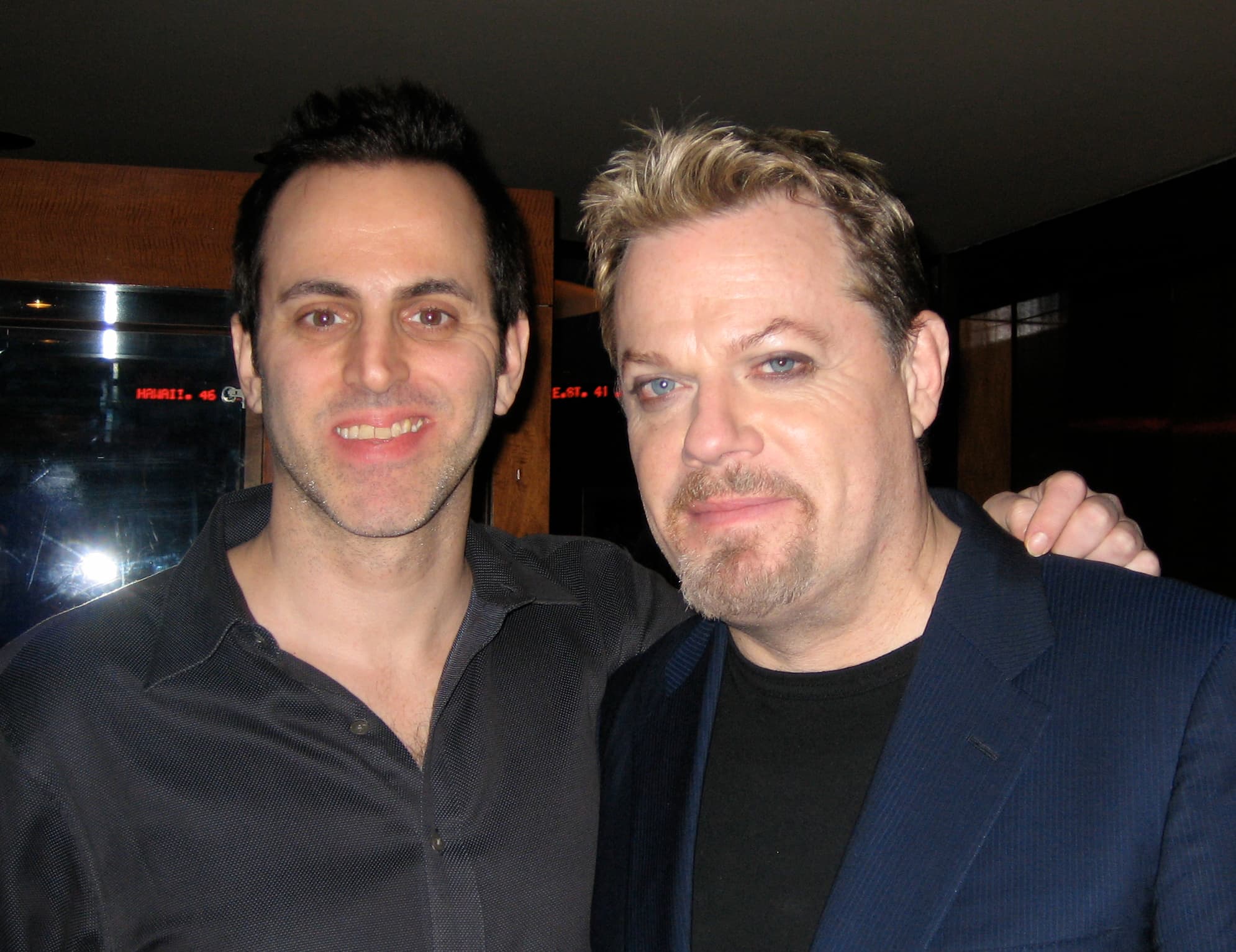 Ray and Eddie Izzard backstage at Madison Square Garden