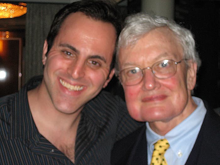 Ray and film critic Roger Ebert meet up at an international film festival
